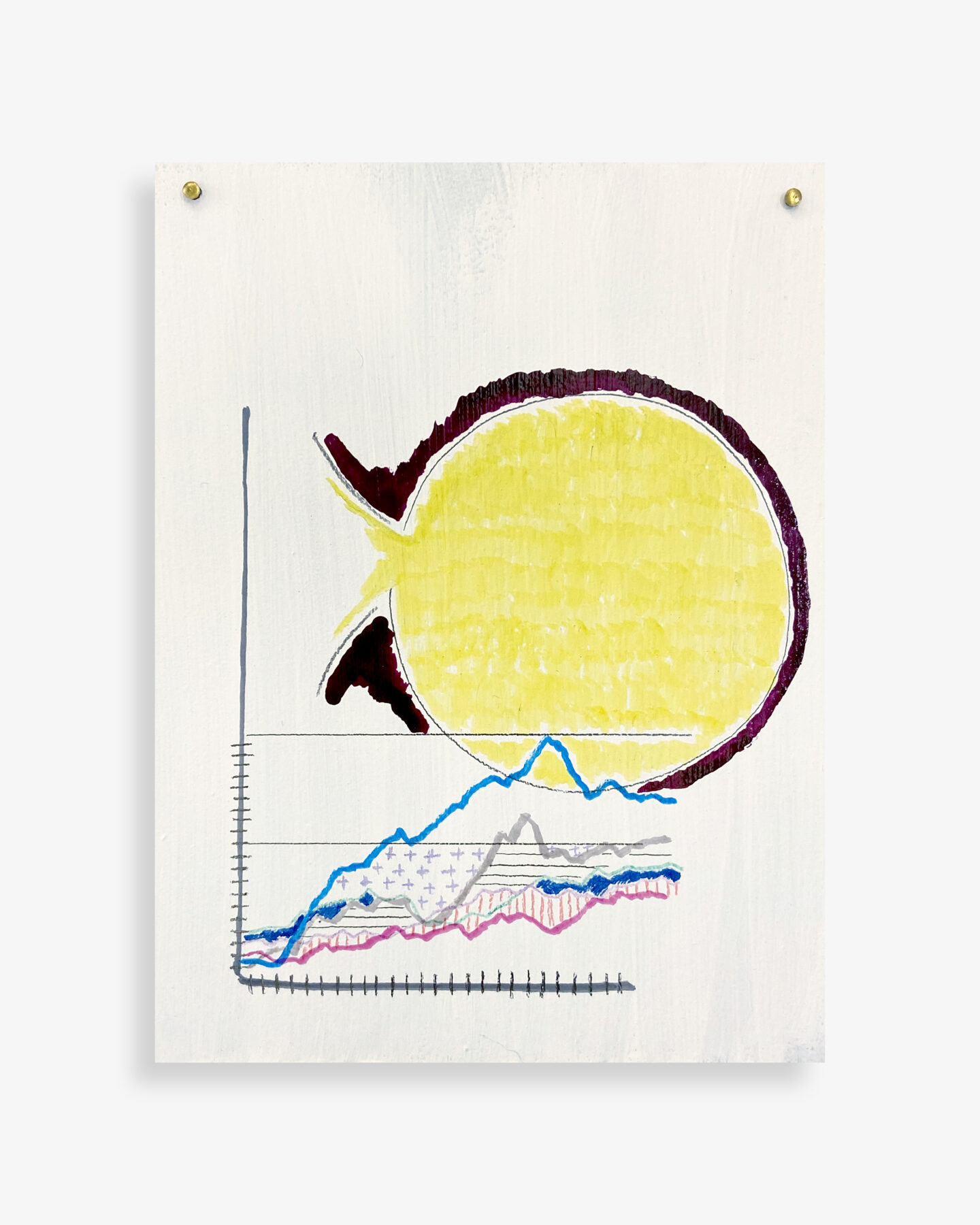 Débora Bolsoni, Plates, 2021, drawing on iron plate, 20 x 15 cm  © superficie galery 