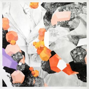 Thomas Leon, A Crystal World 03, 2020, Fusain et pastel sec sur papier, 120 x 120 cm ©Thomas LEON