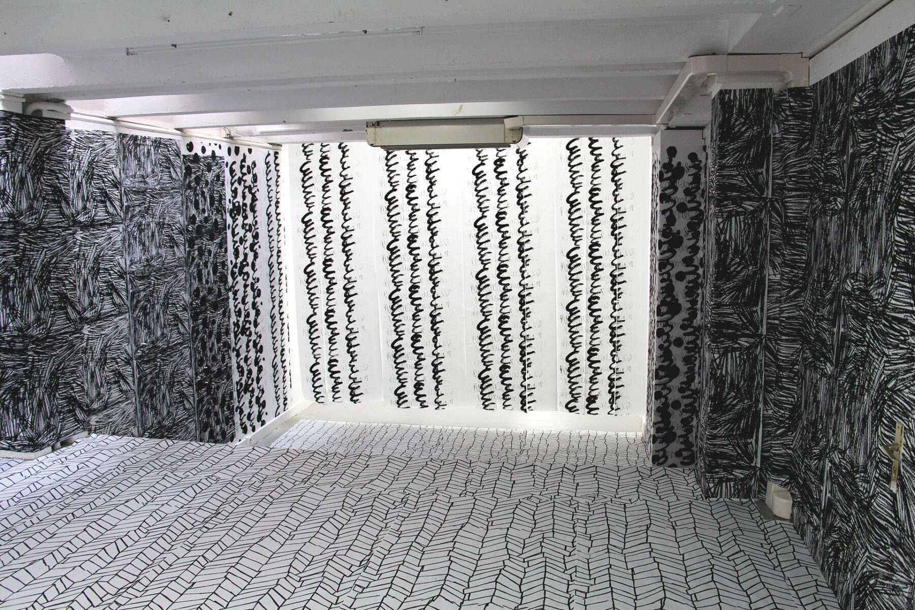 #1 Vue d'installation, sérigraphie sur papier, dimensions variables, 2017