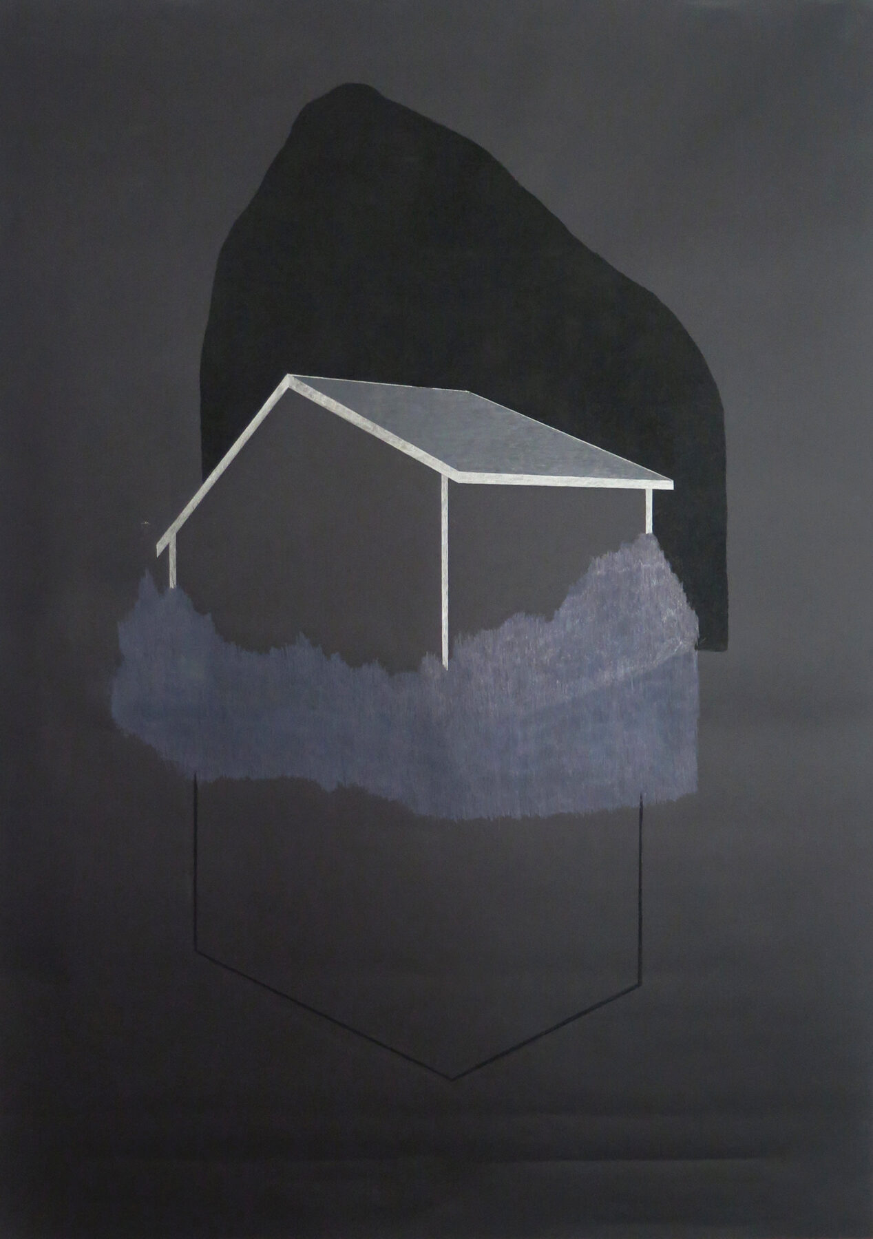 Dalila Dalleas Bouzar, Rencontre (série), 40X30 cm, crayon et gouache sur papier 2019, © Dalila Dalléas Bouzar ©ADAGP - courtesy galerie Cécile FakhouryUntitled 4-serie maison_Dalila Dalleas Bouzar_210x150cm_2016