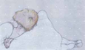 Boris Kurdi, Sans titre, 2019, graphite et crayon de couleur sur papier, 9x15.8cm