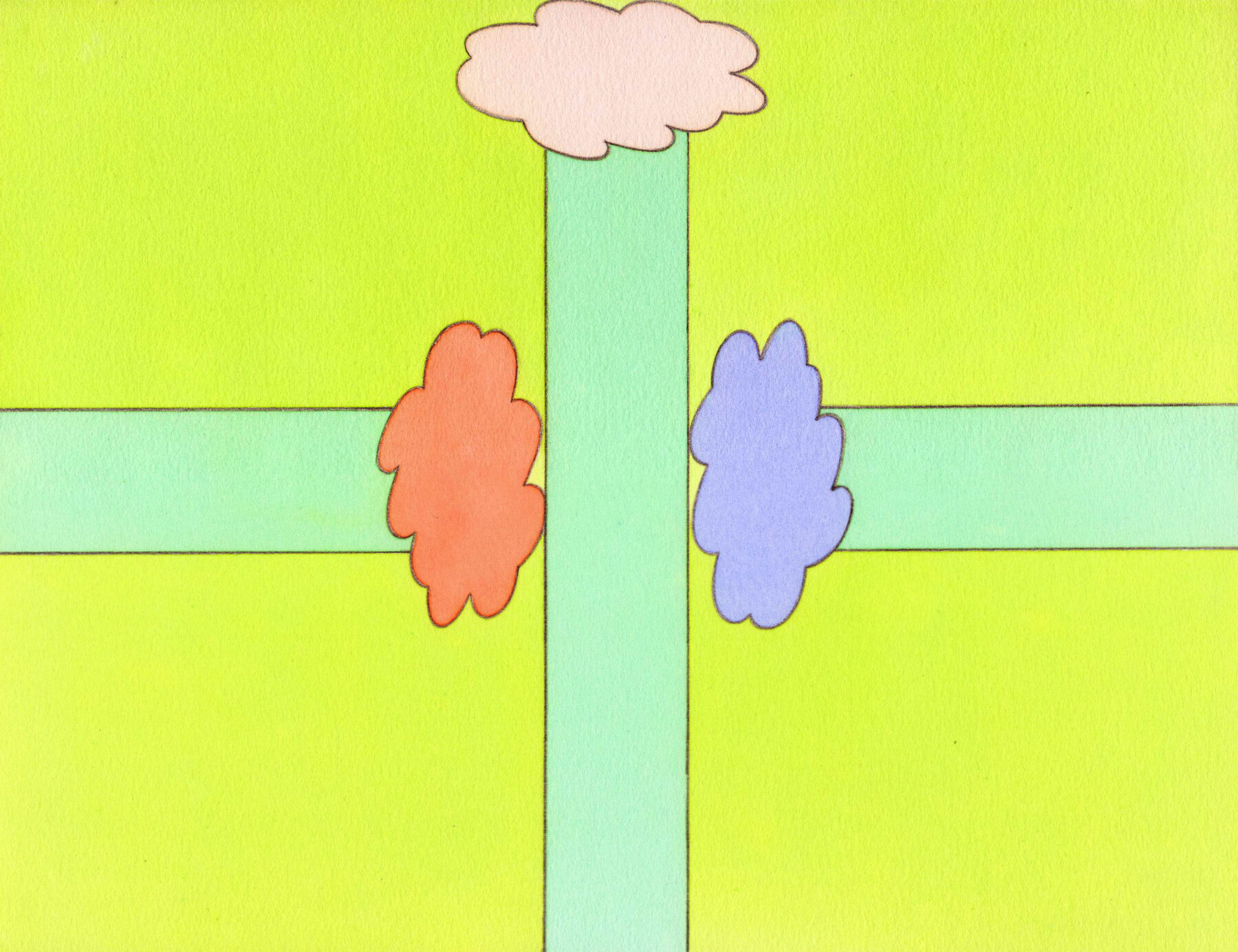 Bouquet, 2019
Crayon de couleur et encre aquarelle sur papier Arches
20cmx26cm
© Galerie Bernard Jordan © ADAGP Louise Aleksiejew